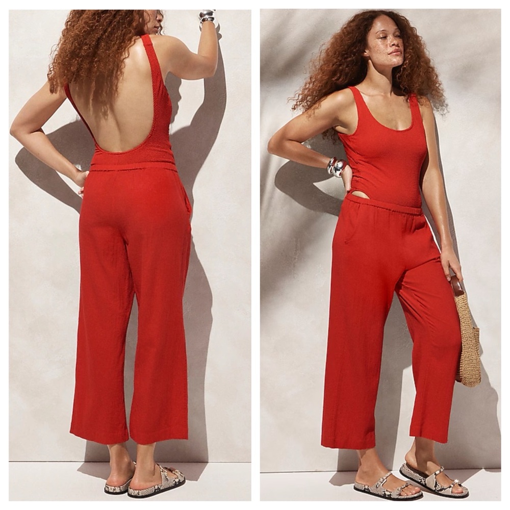 J. Crew Relaxed Beach Pant in airy gauze. Size XL. NWT.
